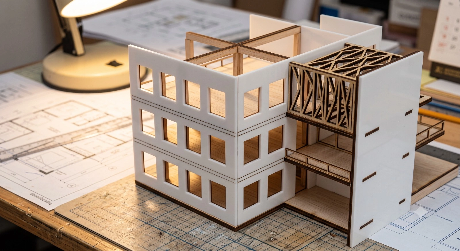 Maqueta arquitectónica de corte láser de precisión, ejemplo de fabricación LCL Soluciones